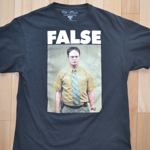 The Office Short Sleeve Tee Ripple Junction FALSE Graphic Dwight - Picture 2 of 5